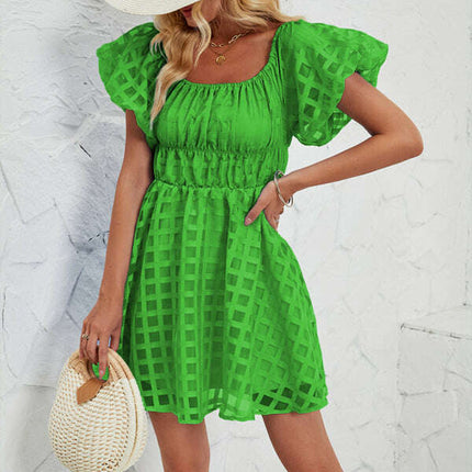 Ladies new fashion one shoulder lantern sleeve sexy backless dress - Très Elite