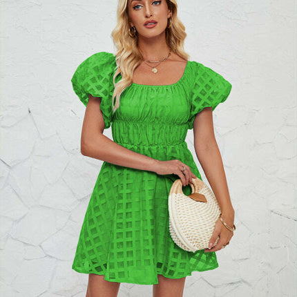 Ladies new fashion one shoulder lantern sleeve sexy backless dress - Très Elite