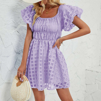 Ladies new fashion one shoulder lantern sleeve sexy backless dress - Très Elite