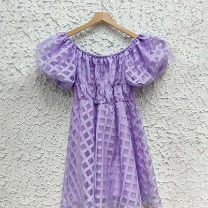 Ladies new fashion one shoulder lantern sleeve sexy backless dress - Très Elite