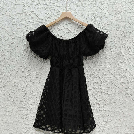 Ladies new fashion one shoulder lantern sleeve sexy backless dress - Très Elite
