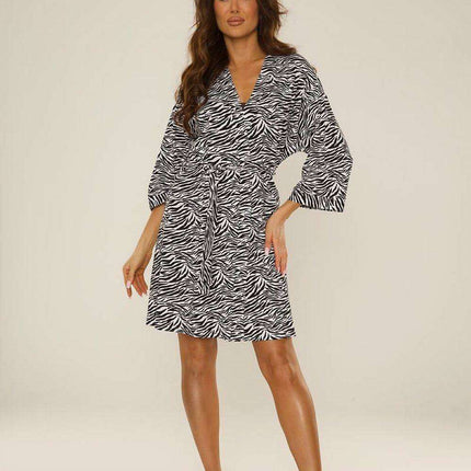 Lafense Luxe Animal Print Women's Bathrobe