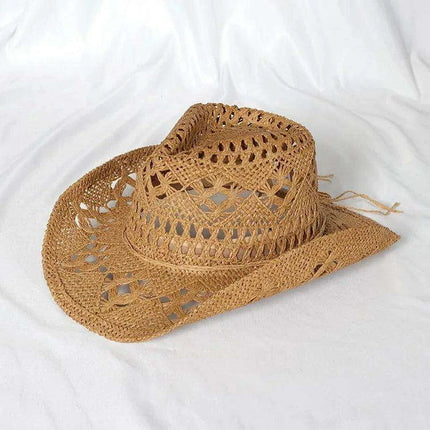 Lake Blue Western Cowboy Straw Hat Unisex with Adjustable Size - Très Elite