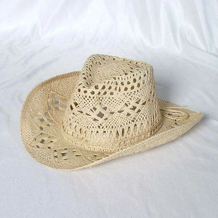 Lake Blue Western Cowboy Straw Hat Unisex with Adjustable Size - Très Elite