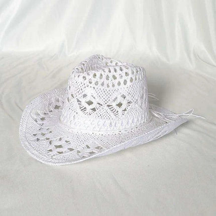 Lake Blue Western Cowboy Straw Hat Unisex with Adjustable Size - Très Elite