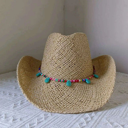 Lake Blue Western Cowboy Straw Hat Unisex with Adjustable Size - Très Elite