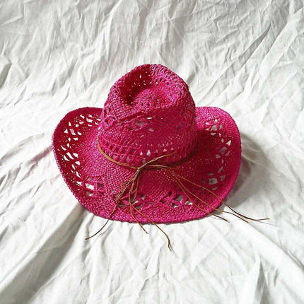 Lake Blue Western Cowboy Straw Hat Unisex with Adjustable Size - Très Elite