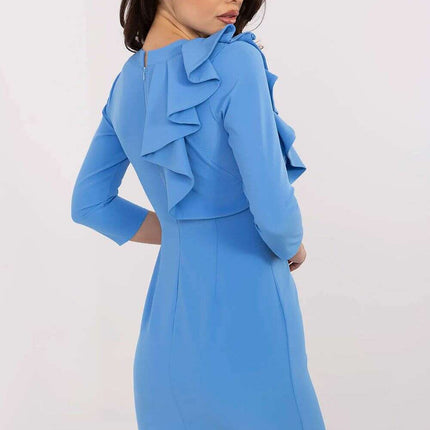 Lakerta Elegant Frill Design Cocktail Dress with Chic Sleeves - Très Elite