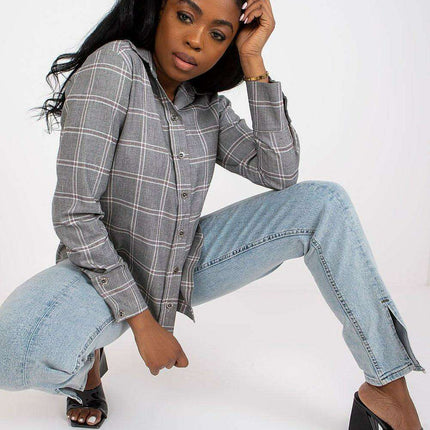 Lakerta Plaid Women's Shirt - Stylish Long Sleeve Top for Women - Très Elite