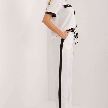 Lakerta Women's Stylish Cotton Trousers with Eye-Catching Contrasts - Très Elite