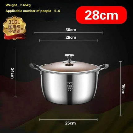 Large Capacity Heavy-Duty 316 Stainless Steel Congee Cooker - Elevate Your Culinary Skills - Très Elite