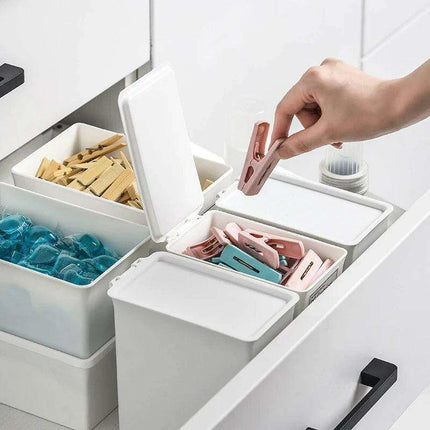 Laundry Essentials Organizer Box with Flip Lid - Keep Your Laundry Supplies Neatly Arranged - Très Elite