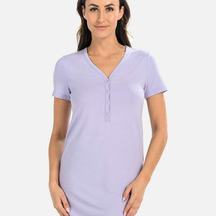 Lavender Nursing Nightshirt for Women – Viscose Lycra Comfort - Très Elite