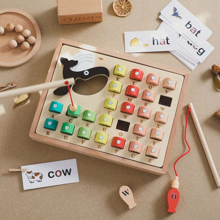 Learn & Catch: Interactive Wooden Fishing Puzzle - Très Elite