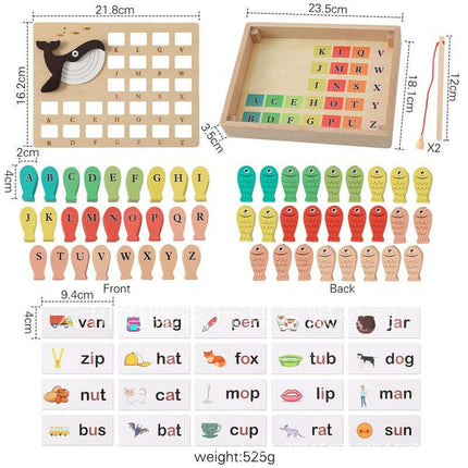 Learn & Catch: Interactive Wooden Fishing Puzzle - Très Elite