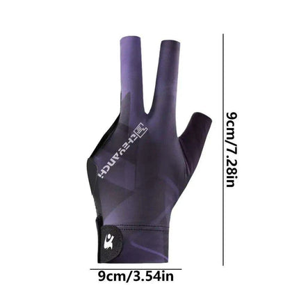Left-Handed Billiards Glove - Three-Finger Design for Superior Performance - Très Elite