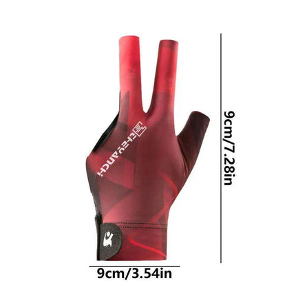Left-Handed Billiards Glove - Three-Finger Design for Superior Performance - Très Elite