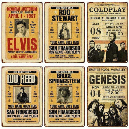 Legends of Rock Metal Wall Art - Timeless Decor for Music Enthusiasts and Entertainment Spaces - Très Elite