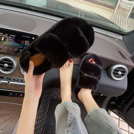 Leisure Fleece-lined Platform Slippers..