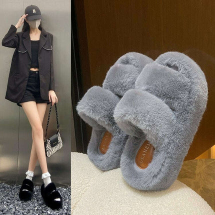 Leisure Fleece-lined Platform Slippers - Très Elite