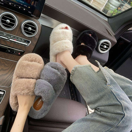 Leisure Fleece-lined Platform Slippers - Très Elite