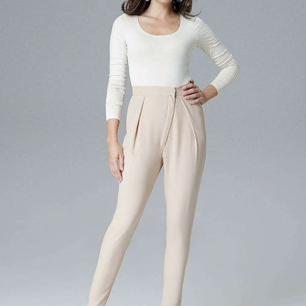 Lenitif Women's Chic Loose Fit Pants with Waist Accentuation - Très Elite
