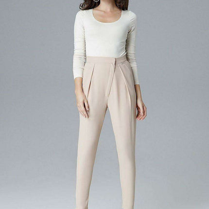 Lenitif Women's Chic Loose Fit Pants with Waist Accentuation - Très Elite