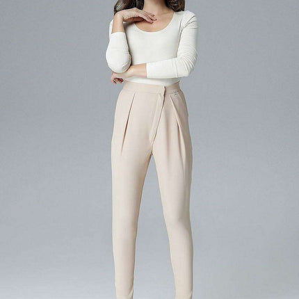 Lenitif Women's Chic Loose Fit Pants with Waist Accentuation - Très Elite