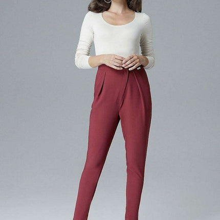 Lenitif Women's Chic Loose Fit Pants with Waist Accentuation - Très Elite