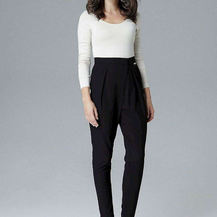 Lenitif Women's Chic Loose Fit Pants with Waist Accentuation - Très Elite