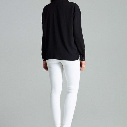 Lenitif's Chic Button-Up Relaxed Fit Long Sleeve Shirt - Très Elite
