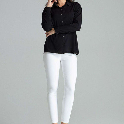 Lenitif's Chic Button-Up Relaxed Fit Long Sleeve Shirt - Très Elite