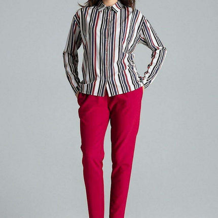 Lenitif's Chic Button-Up Relaxed Fit Long Sleeve Shirt - Très Elite