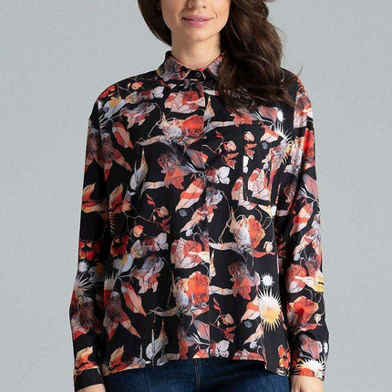 Lenitif's Chic Button-Up Relaxed Fit Long Sleeve Shirt - Très Elite