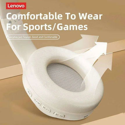 Lenovo TH10 Wireless ANC Stereo Headphones with Powerful Bass and Sweat-Resistant Design - Très Elite