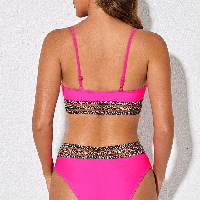 Leopard Luxe Two-Piece Swim Set: Stand Out in Style by the Shore