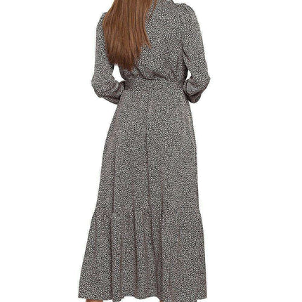 Leopard Print Chic Ruffle Maxi Dress - Très Elite