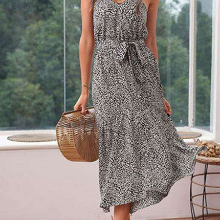 Leopard Print Lace-Up Off-Shoulder Bodycon Dress - Elegant and Stylish - Très Elite