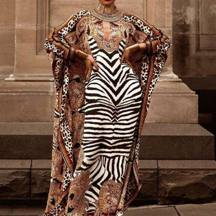 Leopard Print Skirt Dress: Women's Chic Lounge Attire - Effortlessly Stylish - Très Elite