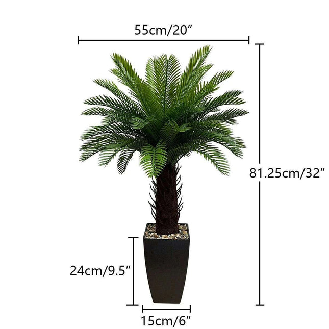 Lifelike Artificial Coconut Palm Tree with Elegant Planter - Ideal for Tropical Home and Garden Decor