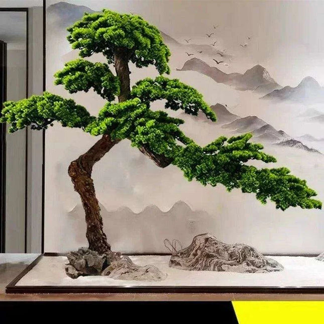 Lifelike Large Artificial Pine Bonsai Tree for Stunning Home and Garden Decor
