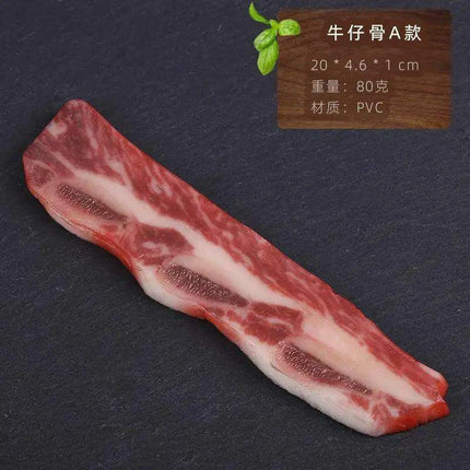 Lifelike Meat Replica Props for Photography and Home Decor - Realistic Steak, Pork, and Bacon Models - Très Elite
