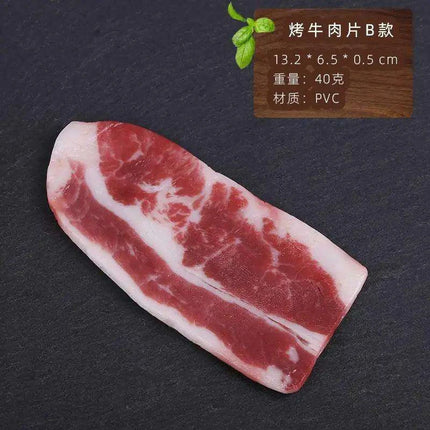 Lifelike Meat Replica Props for Photography and Home Decor - Realistic Steak, Pork, and Bacon Models - Très Elite