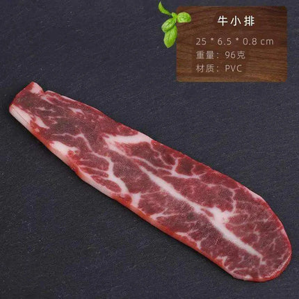 Lifelike Meat Replica Props for Photography and Home Decor - Realistic Steak, Pork, and Bacon Models - Très Elite
