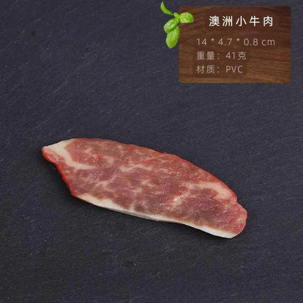 Lifelike Meat Replica Props for Photography and Home Decor - Realistic Steak, Pork, and Bacon Models - Très Elite