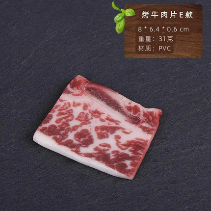 Lifelike Meat Replica Props for Photography and Home Decor - Realistic Steak, Pork, and Bacon Models - Très Elite