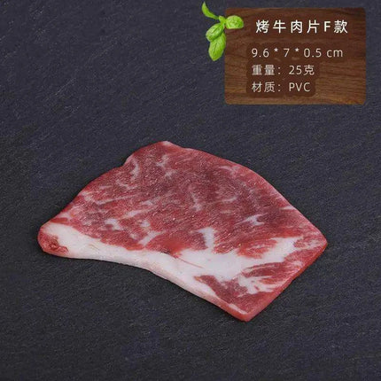 Lifelike Meat Replica Props for Photography and Home Decor - Realistic Steak, Pork, and Bacon Models - Très Elite