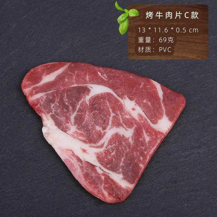 Lifelike Meat Replica Props for Photography and Home Decor - Realistic Steak, Pork, and Bacon Models - Très Elite