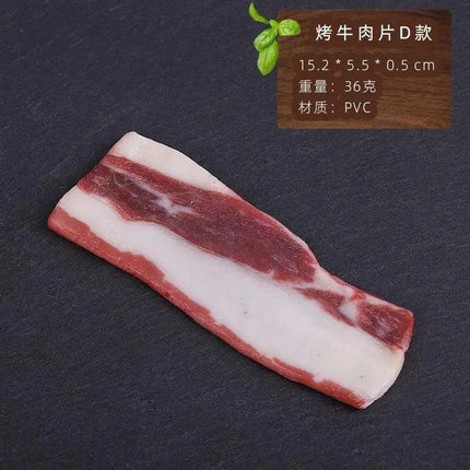Lifelike Meat Replica Props for Photography and Home Decor - Realistic Steak, Pork, and Bacon Models - Très Elite