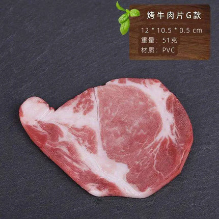 Lifelike Meat Replica Props for Photography and Home Decor - Realistic Steak, Pork, and Bacon Models - Très Elite